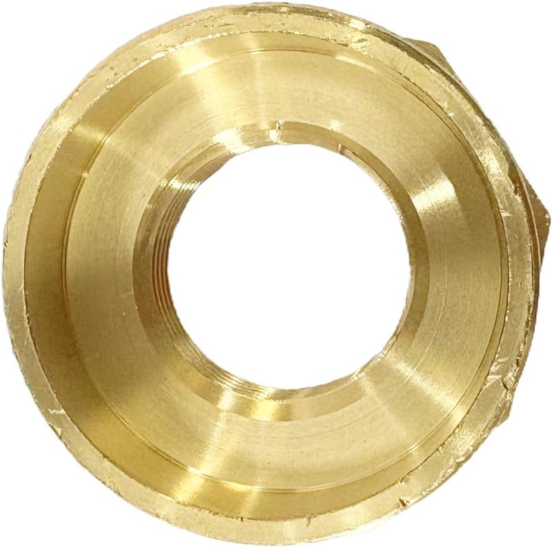 JENSWILL 2" NPT Male x 1" NPT Female Brass Reducer Hex Bushing Threaded Pipe Fitting Reducing Adapter Pack of 1 - Image 5